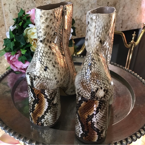 New Charles David Virgil Python Booties 11 - Picture 4 of 6